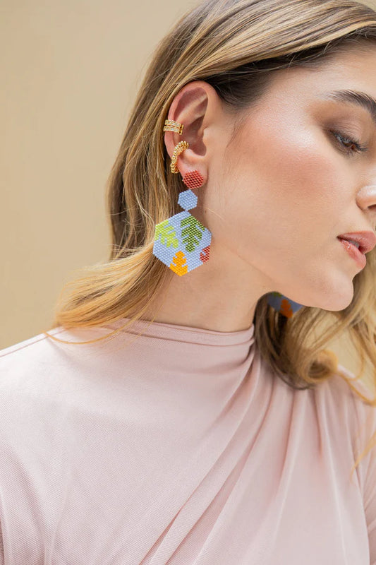 Aretes Celeste Algas